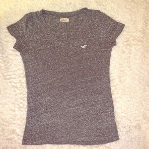 Hollister Dark Gray V neck T-shirt